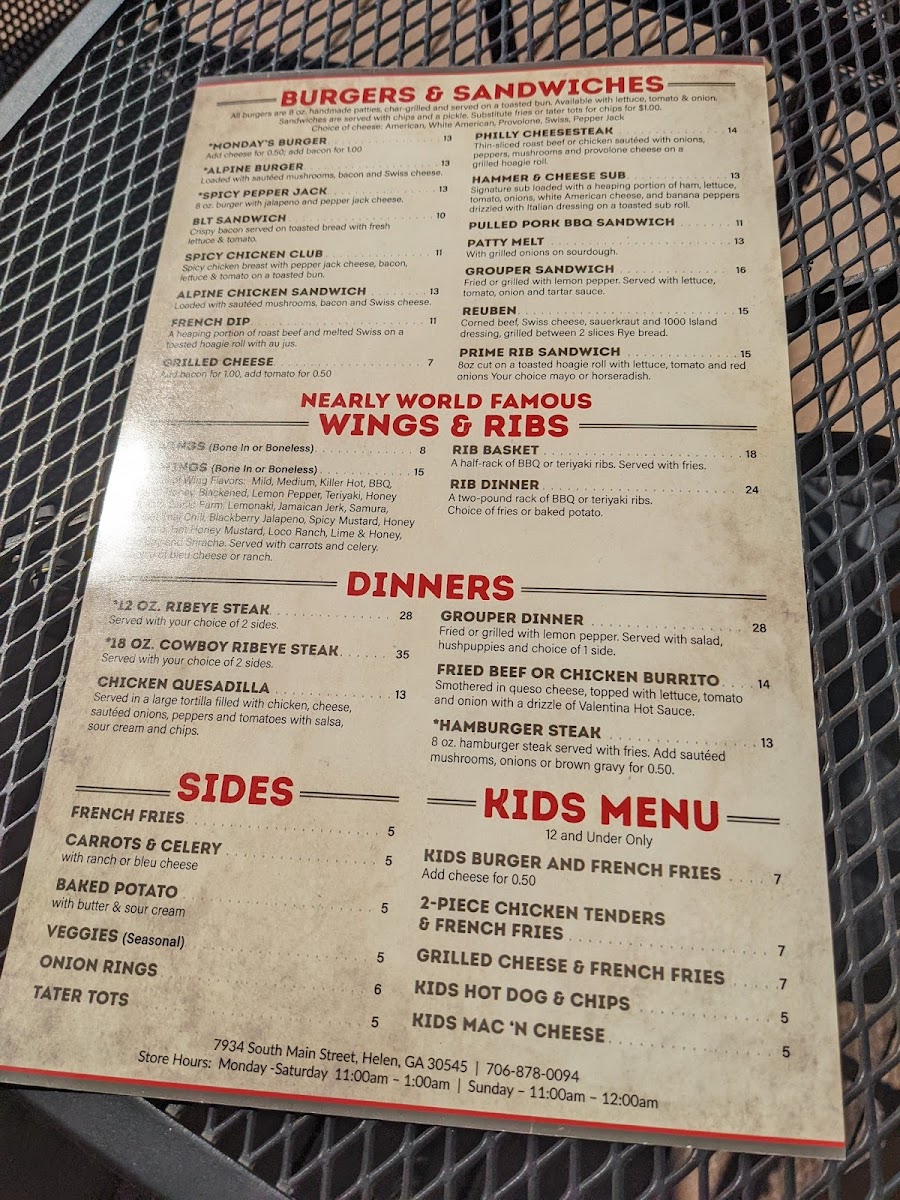 Mondays Pub Menu - Image 3